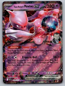 Team Rocket's Mewtwo ex 079/217 Double Rare ME: Ascended Heroes Pokemon NM - Image 1