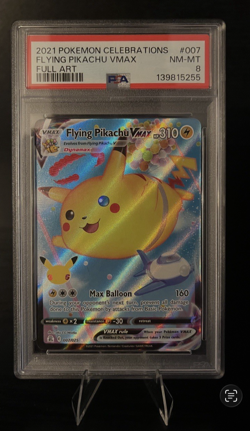 Pokemon Flying Pikachu VMAX 007/025 Celebrations Ultra Rare Full Art Holo PSA 8 - Image 1
