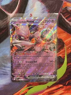 Pokemon Team Rocket's Mewtwo ex (79/217) Ascended Heroes NM HOLO - Image 1