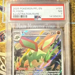 2025 POKEMON PHANTASMAL FLAMES 101/094 FLYGON ILLUSTRATION RARE - PSA 7 - Image 4