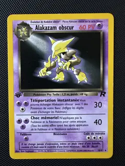 Alakazam obscur 18/82 Edition 1 Rare Team Rocket 2000 Francais FR Pokemon Card - Image 1