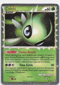 Celebi Prime Rare 92/102 HGSS Triumphant Pokemon MP+ - Image 1