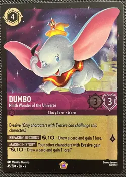 Disney Lorcana Dumbo Ninth Wonder of the Universe 45/204 EN 9 Normal COLD FOIL - Image 1