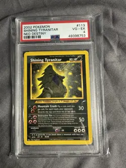 Pokemon Shining Tyranitar Holo Neo Destiny 2002 PSA 4 Card #113/105 - Image 1