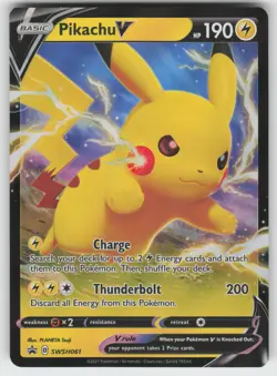 Pikachu V Promo SWSH: Sword & Shield Promo Cards SWSH061 Pokemon - Image 1