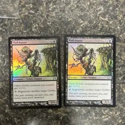 X2 Magic: The Gathering Mad Auntie Foil Creature Black Wizards Card - Image 1