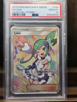 Lisia Pokemon TCG Celestial Storm 164/168 Full Art Ultra Rare Card - Image 1