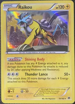 Raikou 55/162 Breakthrough Holo - Pokemon Card - Image 1