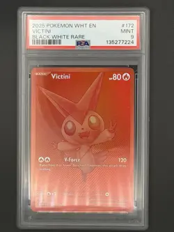 Pokemon TCG White Flare Red Victini Card PSA 9 - Image 1