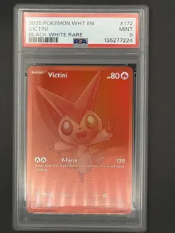 Pokemon TCG White Flare Red Victini Card PSA 9 - Image 2