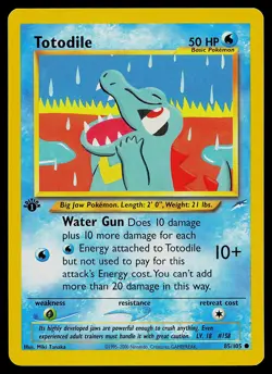 Pokemon Card - Totodile Neo Destiny 85/105 Common 1st Edition - Image 1