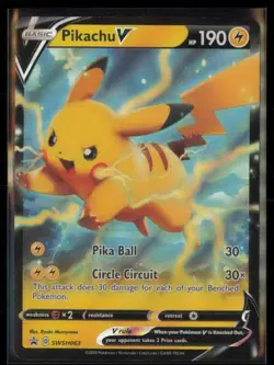 Pikachu V Holo Promo SWSH: Sword & Shield Promo Cards SWSH063 NM - Image 1