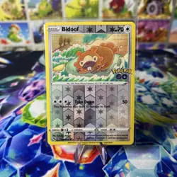 Pokemon Go Bidoof Unpeeled Ditto Reverse Holo Card 059/078 - Image 1
