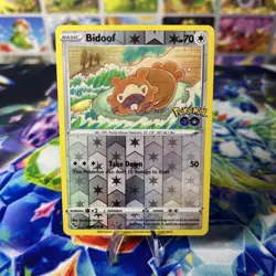 Pokemon Go Bidoof Unpeeled Ditto Reverse Holo Card 059/078 - Image 3