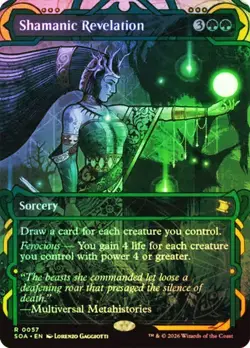 Shamanic Revelation Foil Borderless Secrets of Strixhaven NM MTG - Image 1