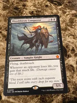 BLOODTHIRSTY CONQUEREOR Magic the Gathering MTG Foundations Mythic - Image 1