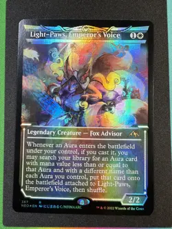 MTG Light-Paws, Emperor's Voice (Showcase) Kamigawa: Neon Dynasty Foil - Image 1