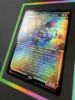 MTG Light-Paws, Emperor's Voice (Showcase) Kamigawa: Neon Dynasty Foil - Image 2