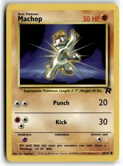 2000 Pokemon - Team Rocket Machop #59/82 - Image 1