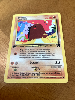 1st Edition Diglett 52/82 - Team Rocket - Pokemon Card - Image 1