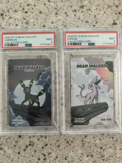 Umbreon & Espeon Pokemon Center x Bear Walker PSA 9 Sequential - Image 1