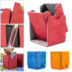 100+ Cards Magnetic PU Leather Card Deck Cases Storage Box Trading Cards Holder - Image 1