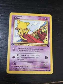 Pokemon TCG Abra Team Rocket 49/82 1st Edition Regular Unlimited Common - Image 1