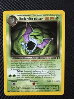Nosferalto obscur 24/82 Rare Team Rocket 2000 Francais FR Pokemon Card - Image 1