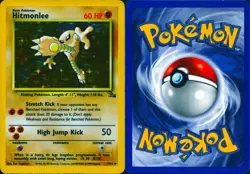 HITMONLEE 7/62 HOLO RARE FOSSIL POKEMON UNLIMITED HOLO LP - Image 3
