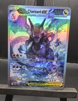 Pokemon Mega Charizard Ex Holofoil Card CUSTOM FANART Phantasmal Flames - Image 3