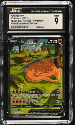 CHARIZARD V SWSH260 ULTRA-PREMIUM COLLECTION POKEMON CGC 9 MINT - Image 1