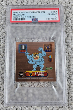 1998 Pokemon Japan Amada Super DX Sticker Machamp #D57 PSA 10 Gem Mint Pop 4 - Image 1