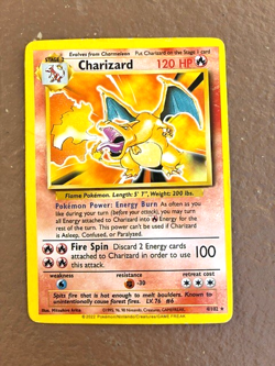 Pokemon Card First Edition Charizard, 4/102, rare - Image 1