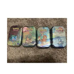 LOT OF 4 Pokemon TCG Kanto Friends Mini Tin Set H24 Sealed - Image 1