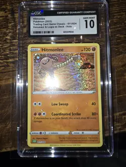 CGC 10 Hitmonlee Holo 011/034 Trading Card Game Classic CLV Pokemon - Image 1