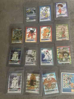 Digimon Upper Deck 1999 Card Lot - Includes Metal Greymon Gold Stamp Holo! - Image 1