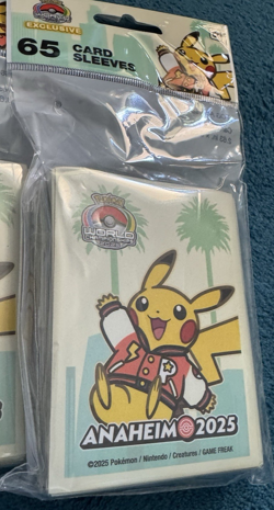 5x Pokemon World Championships 2025 Anaheim Card Sleeves Exclusive Pikachu - Image 2