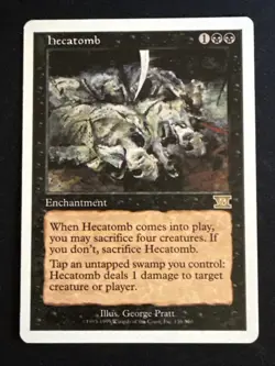 1x Hecatomb (136) Core Set 6th Sixth Edition LP MTG Magic the Gathering x1 MKE - Image 1