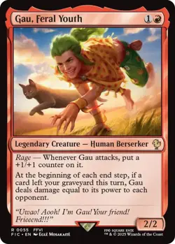 Gau Feral Youth 0055 MTG Commander FINAL FANTASY Rare NP - Image 1