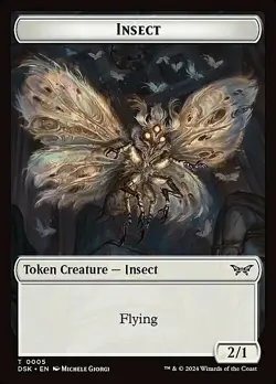 Magic The Gathering MTG INSECT TOKEN Duskmourn: House of Horror NM Near Mint - Image 1