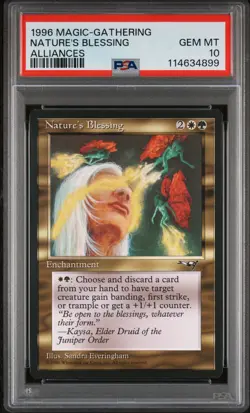 NATURE'S BLESSING Alliances PSA 10 Vintage MTG [Nostalgium] - Image 1