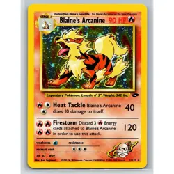 Blaine's Arcanine Gym Challenge 1/132 Holo Pokemon Card - Image 1