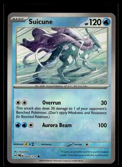 Suicune 024/131 Prismatic Evolutions POKEBALL Uncommon Pokemon - Image 1