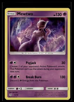 Mewtwo 12/18 Detective Pikachu Rare Ultra Pokemon - Image 1