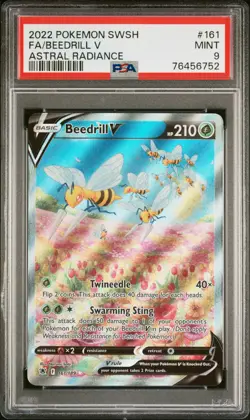 Beedrill V 161/189 Alternate Art Astral Radiance Pokemon English PSA 9 MINT - Image 1