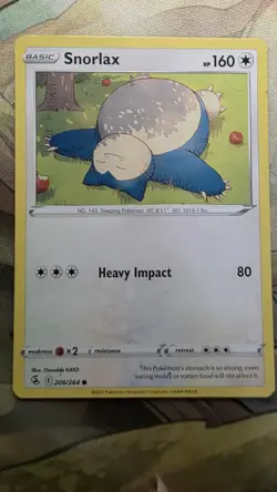 Snorlax 206/264 Fusion Strike Common - Pokemon TCG - Image 1