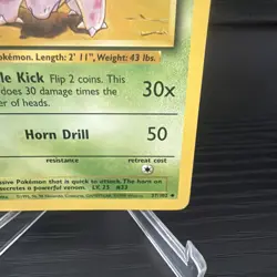 Nidorino 37/102 - Common 1999 English Base Set Pokemon Card - Near Mint NM & LP - Image 3