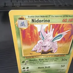 Nidorino 37/102 - Common 1999 English Base Set Pokemon Card - Near Mint NM & LP - Image 5