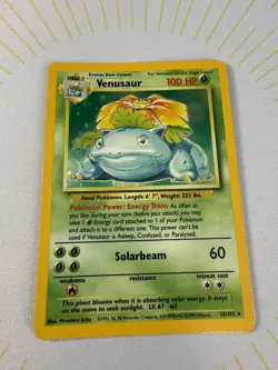 Pokemon Venusaur 15/102 Base Set Holo WOTC Vintage 1999 LP ✨ - Image 4