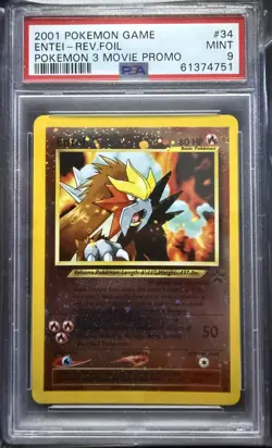 Entei - 2001 Pokemon 3 Movie Promo - Rev Foil - PSA 9 - Image 1